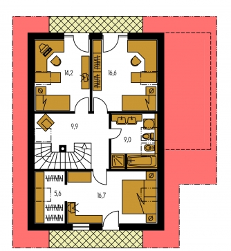 Floor plan of second floor - PREMIER 97